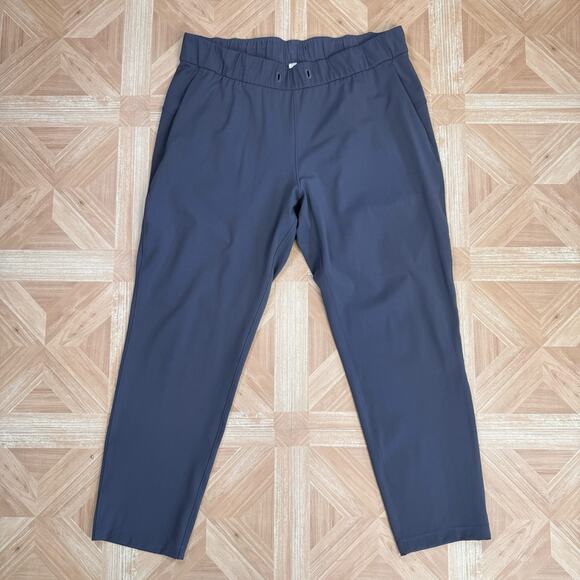 Lululemon Dark Shadow On the Fly 7/8 Crop Pant Womens Size 12 High Rise Slim Fit - Picture 8 of 14